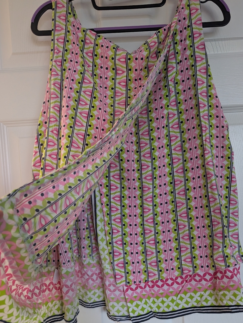 Crown & Ivy Pink and Lime Patterned Sleeveless Tank - Picture 3 of 4